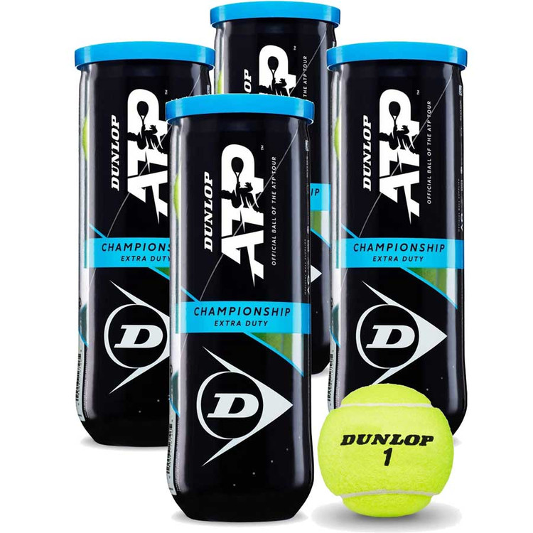 Dunlop Championship Tennis Balls 4 Tubes (12 Balls)