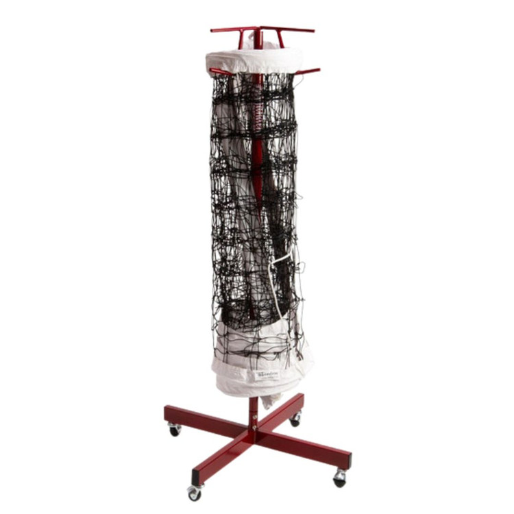 Red Volleyball Net Storage Rack - Tangle-Free Solution