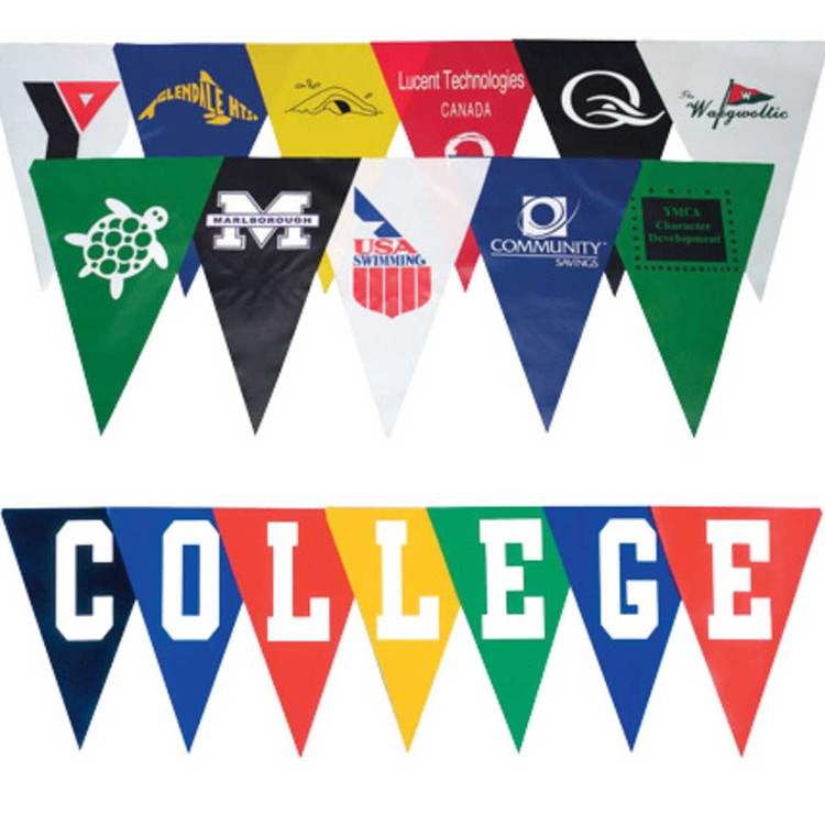 Custom Backstroke Flags Custom Backstroke Flags – Sold per Foot, 12-Inch Spacing