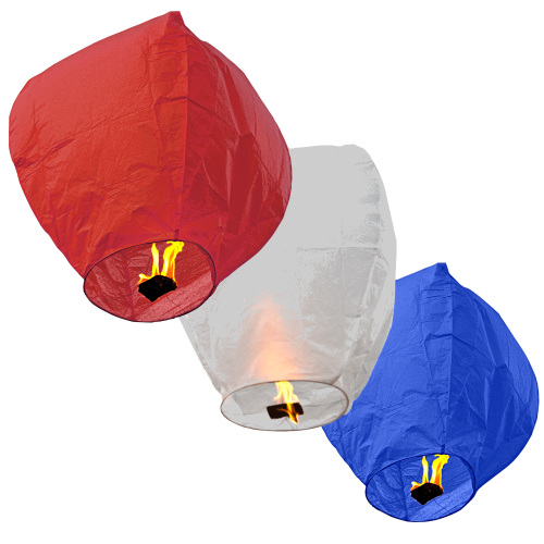 Sky Lantern Assorted (R W B)