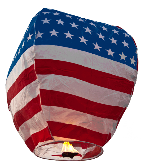 Sky Lantern American Flag