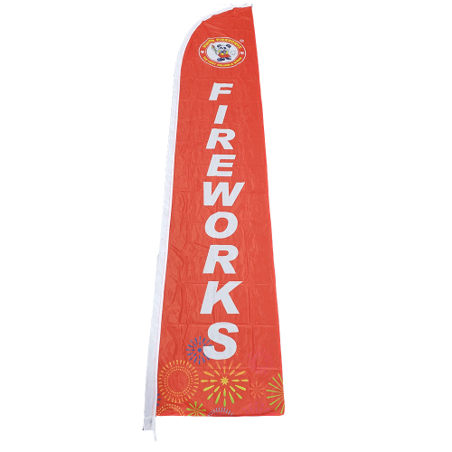 Winda Fireworks Feather Flag - 12 ft NO POLE