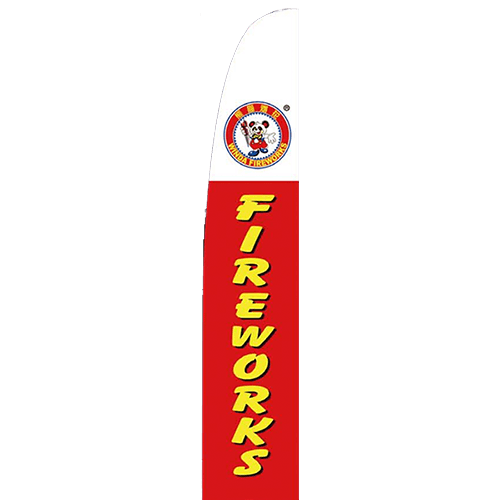 Winda Fireworks Feather Flag - 12 ft NO POLE