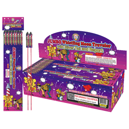 Jumbo Whistling Moon Traveler w/ Silver Tail and Report
