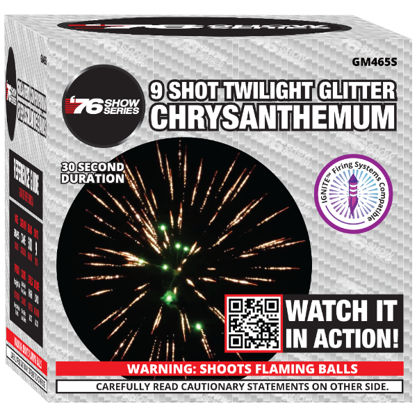 9s Twilight Glitter Chrysanthemum (30 Sec)