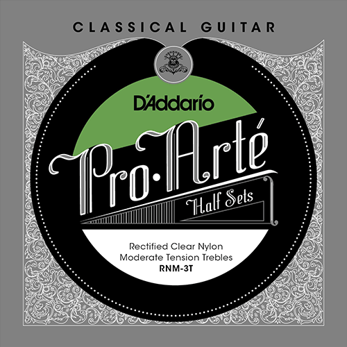 D'Addario RNM-3T Pro-Arte Trebles Rectified/Moderate Product Package