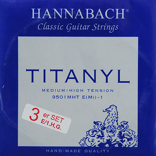 Hannabach 950 Titanyl Medium Tension, Trebles Only Product Package