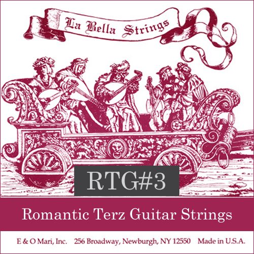 La Bella RTG#3 Romantic Terz Guitar Strings, Nylon/Copper Packaging