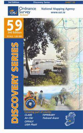 Ordnance Survey Ireland Map 59 (Discovery Series): Clare, Offaly, Tipperary 4th Ed.