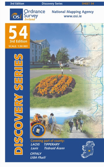 Ordnance Survey Ireland Map 54 (Discovery Series): Laois, Offaly and Tipperary 3rd Ed