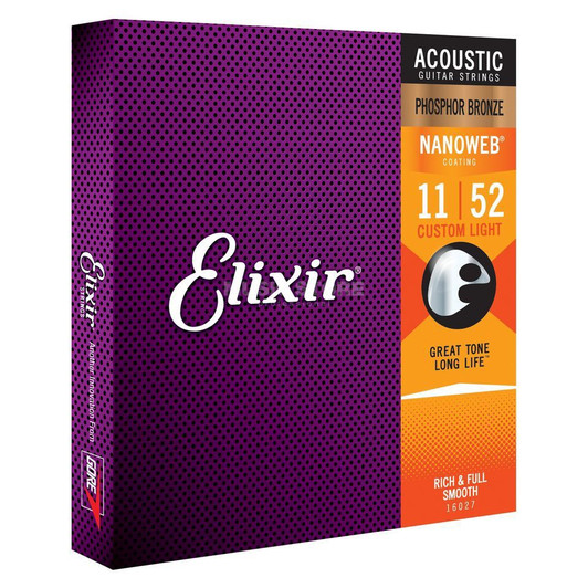 Elixir 16027 | Acoustic Phosphor Bronze Custom Light Nanoweb 11's