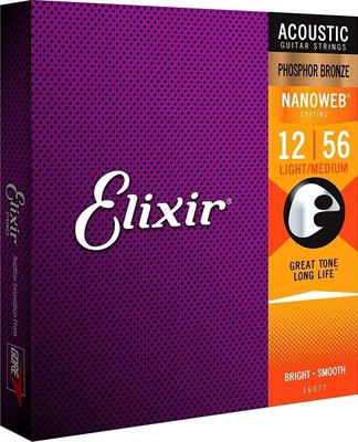 Elixir Acoustic Phosphor Bronze Light/Medium Nanoweb 12's