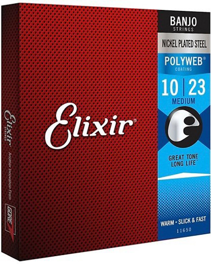 Elixir Banjo Nickel Plated Steel Medium Polyweb 10's