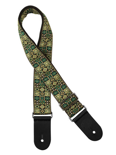 Gaucho Traditional Series Guitar Strap - Green Mosaic