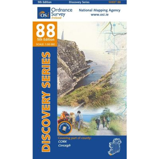 Ordnance Survey Ireland Map 88 (Discovery Series): Cork 5th Ed.