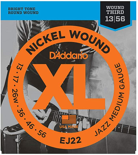 D'Addario EJ22 Nickel Wound, Wound THird 13/56