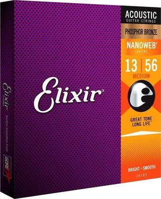 Elixir Acoustic Phosphor Bronze Medium Nanoweb 13's