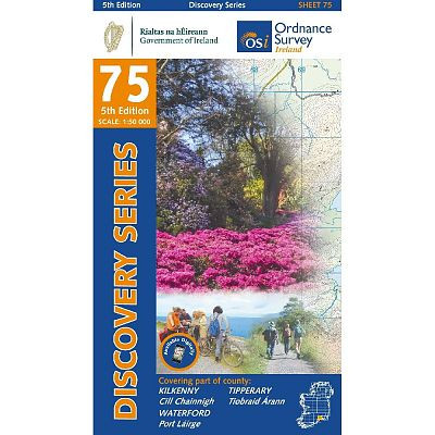 Ordnance Survey Ireland Map 75 (Discovery Series): Kilkenny, Waterford, Tipperary 5th Ed.