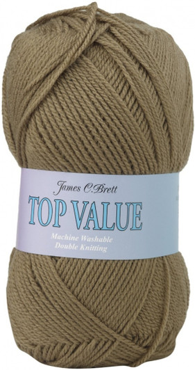 James C Brett Top Value Double Knit Wool Shade 842 Dark Taupe