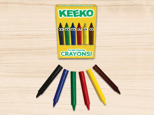 Keeko 6 x Wax Colouring Crayons