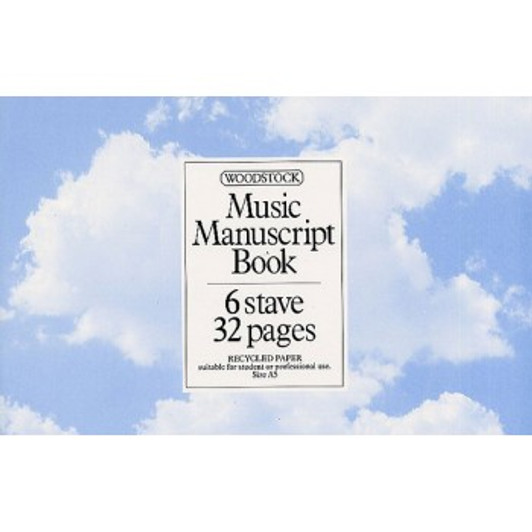 Woodstock Music Manuscript Book 6 Stave 32 Pages