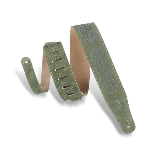 Levys Celtic Embossed Guitar Strap Green