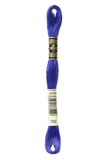 DMC Dark Cornflower Blue Embroidery Thread 792