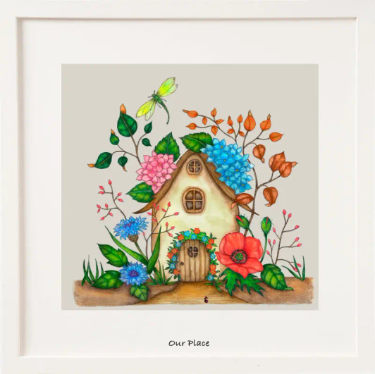 Our Place Framed Print 6x6in / 15x15cm