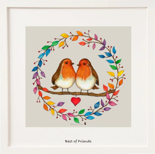 Best of Friends Framed Print 6x6in / 15x15cm