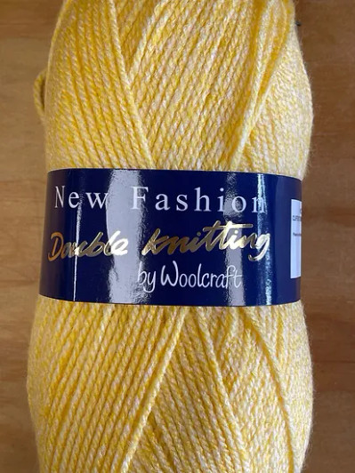 Woolcraft New Fashion Double Knitting Wool Yellow Shade 1126