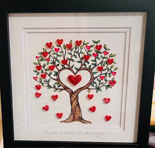 Love Makes Us Stronger Framed Print 9x9in / 20x20cm
