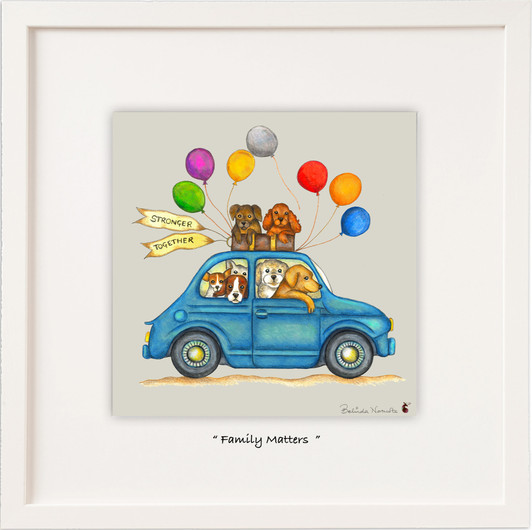 Family Matters Framed Miniature Print 6 x 6