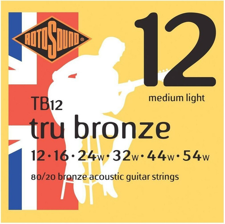 Rotosound Tru Bronze Acoustic Strings 80/20 Bronze 12's