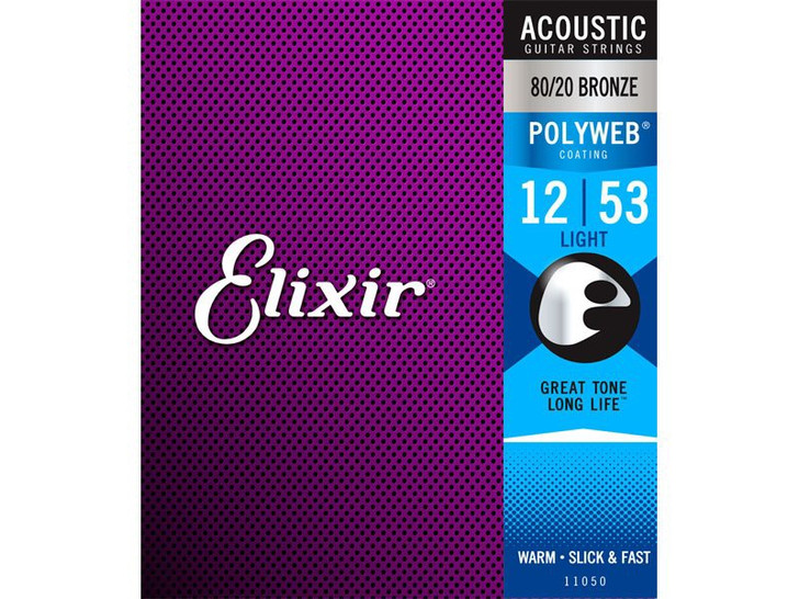 Elixir 11050 | 12's Acoustic 80/20 Bronze Light Polyweb