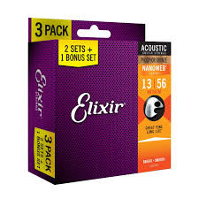 Elixir Acoustic Phosphor Bronze Medium Nanoweb 13's SET