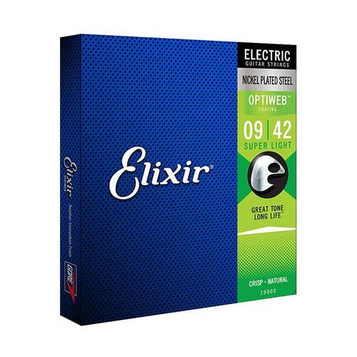 Elixir Electric Nickel Plated Steel Super Light Optiweb 9's
