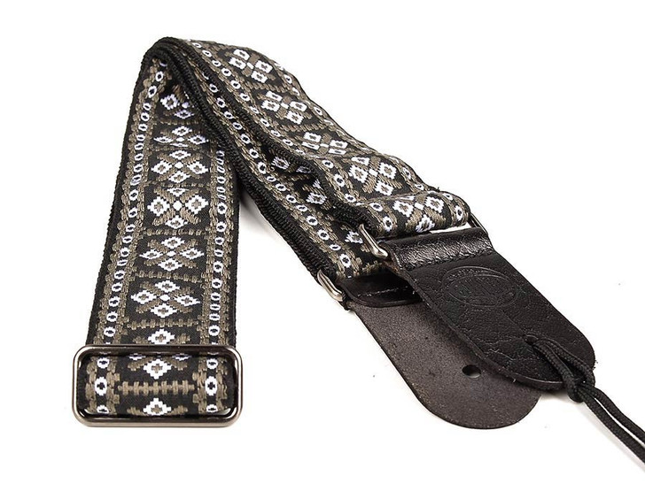 Gaucho Traditional Series Guitar Strap - Black & White Mosaic