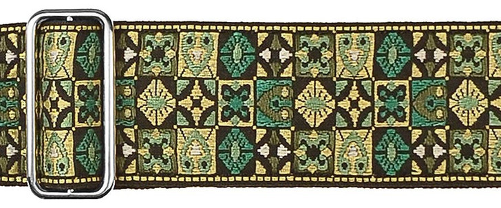 Gaucho Traditional Series Guitar Strap - Green Mosaic