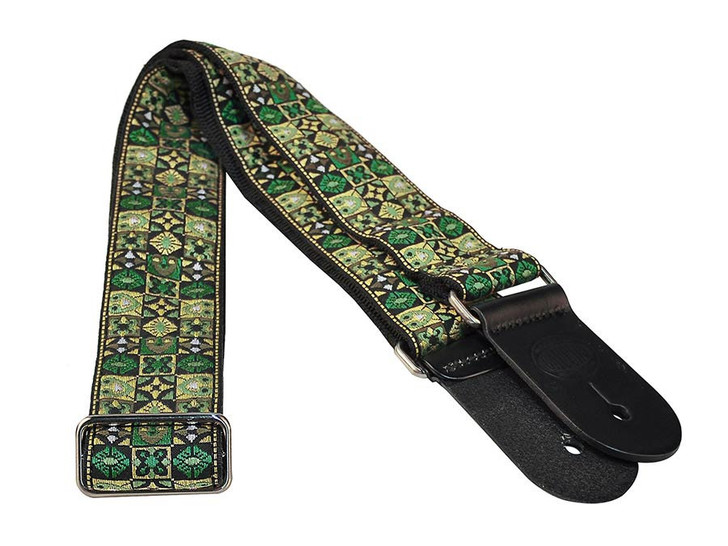 Gaucho Traditional Series Guitar Strap - Green Mosaic