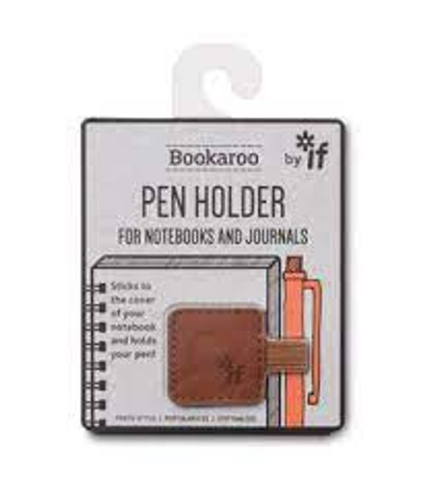 Bookaroo Pen Holder for Notebooks and Journals Brown