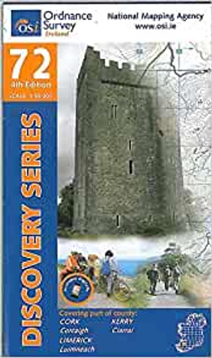 Ordnance Survey Ireland Map 72 (Discovery Series): Cork, Limericj, Kerry 5th Ed.