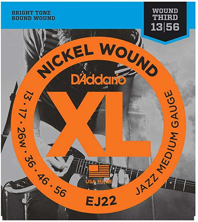 D'Addario EJ22 Nickel Wound, Wound THird 13/56