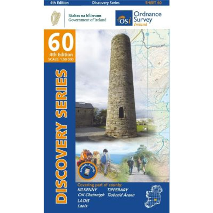 Ordnance Survey Ireland Map 60 (Discovery Series): Kilkenny, Laois, Tipperary 4th Ed.