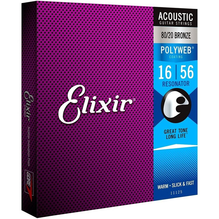 Elixir 11125 | 16's Acoustic 80/20 Bronze Resonator Polyweb