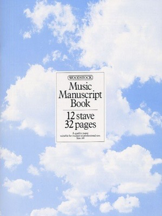 Music Manuscript Book: 12 Stave 32 Pages