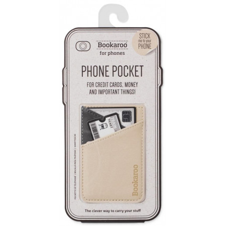 Bookaroo Phone Pocket - Cream