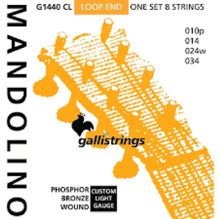 Gallistrings G1440 CL Mandolin Strings Loop End One Set 8 Strings