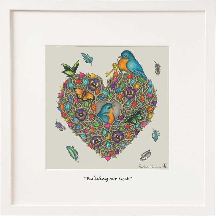 Building Our Nest Miniature Framed Print 6 x 6