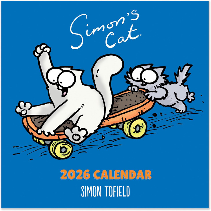 2026 Simon’s Cat Square Wall Calendar – Month-to-View Layout