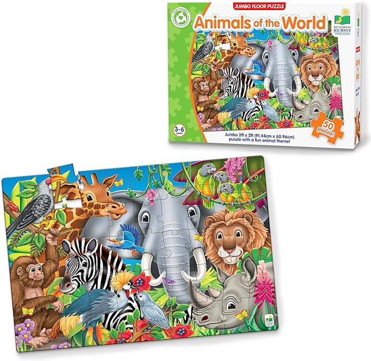 Learning Journey Animals of The World Jumbo Floor Puzzle